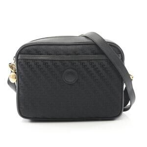 Gucci monogram canvas leather crossbody bag black